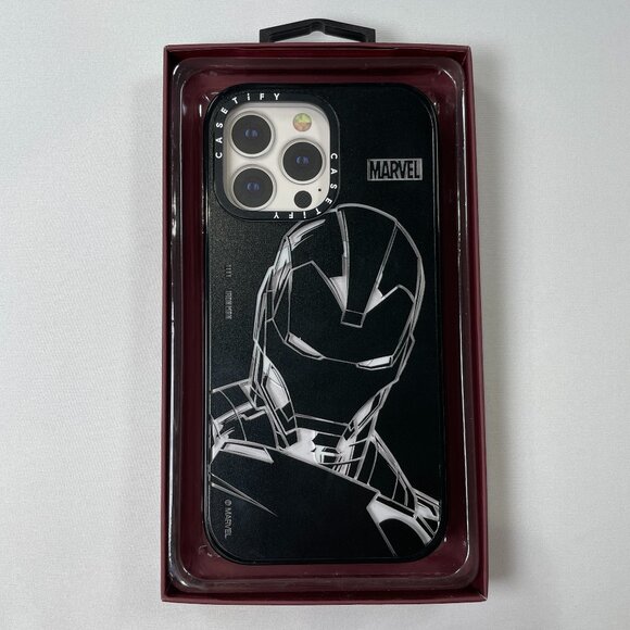 CASETiFY Marvel Iron Man Case iPhone 14 Pro Max Matte Black MagSafe Compatible - Picture 1 of 16